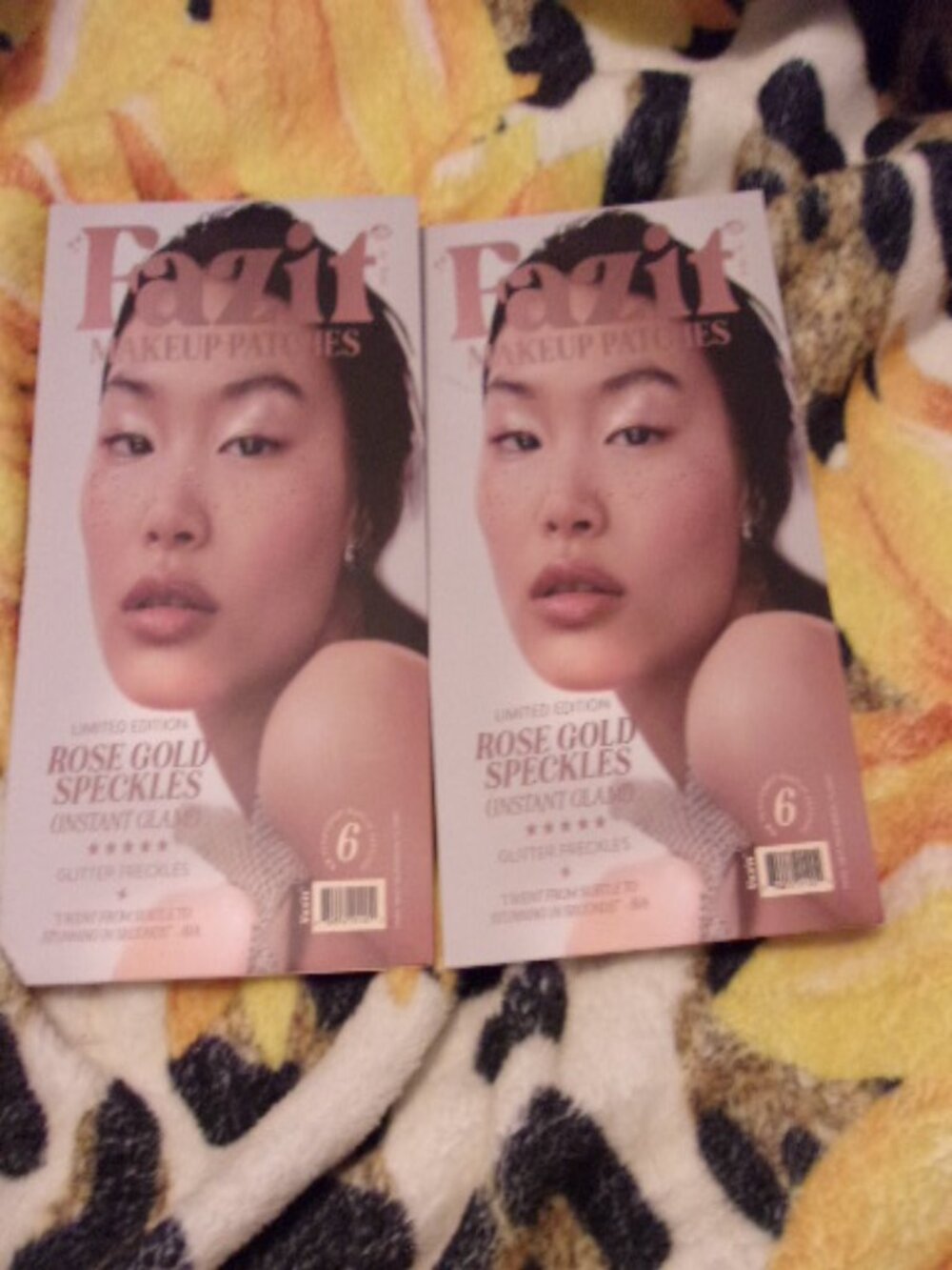 Fazit Beauty makeup patches limited edition rose gold speckles glitter freckles